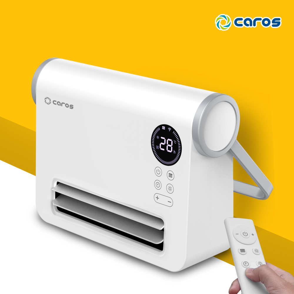 캐로스 욕실 온풍기 화장실 벽걸이 PTC 히터 난방기 리모컨