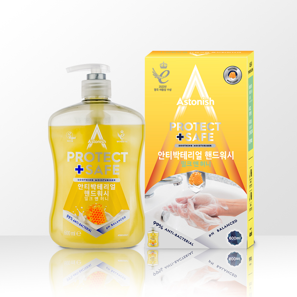 [본사] 아스토니쉬 밀크앤허니 항균핸드워시 저자극 액체비누 고보습 손세정제 600ml - 상세 이미지 3