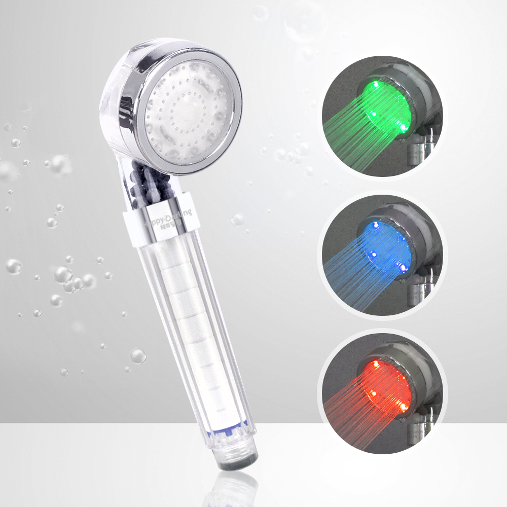 해피달링 수압상승 LED 필터 샤워기 헤드 본품