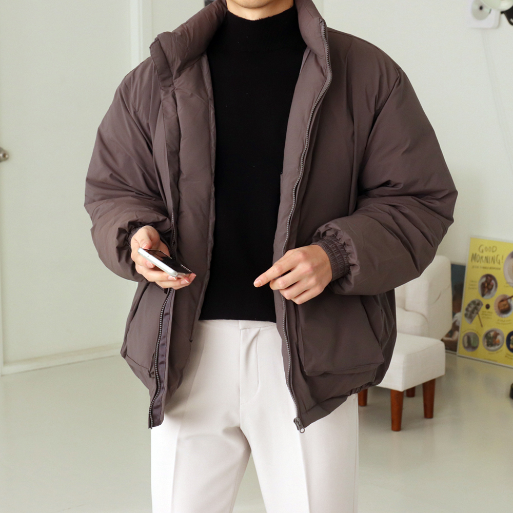 남자숏패딩 오버핏 웰론 점퍼 남자패딩 이미지 2