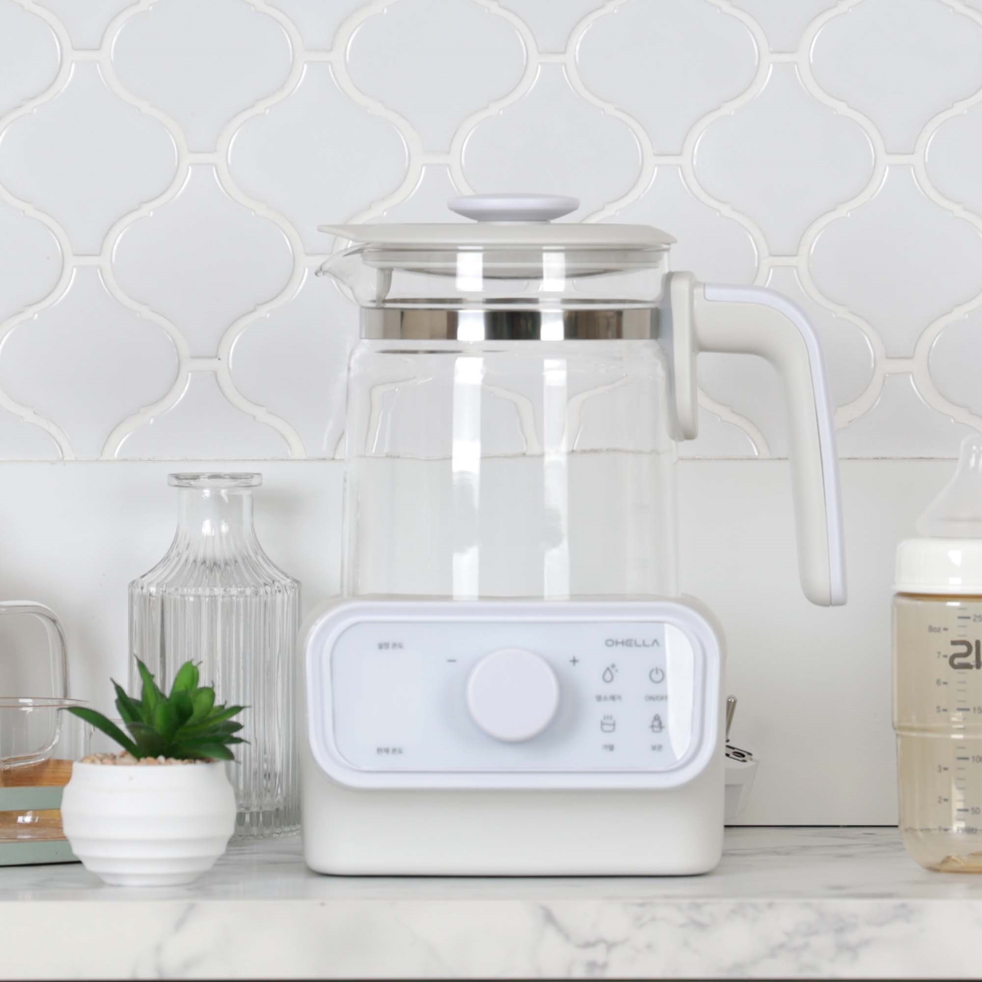 오엘라 온도조절 전기포트 커피 포트기 분유포트 대용량 유리 보온 주전자 티메이커