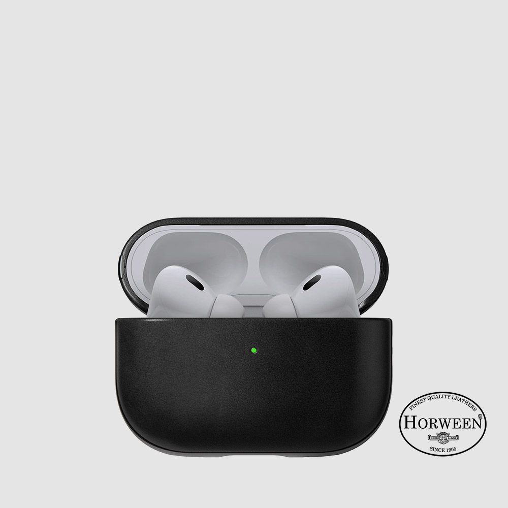 노마드 호윈 에어팟 프로2 가죽 케이스 - 블랙 / 무선충전 보호 범퍼 커버