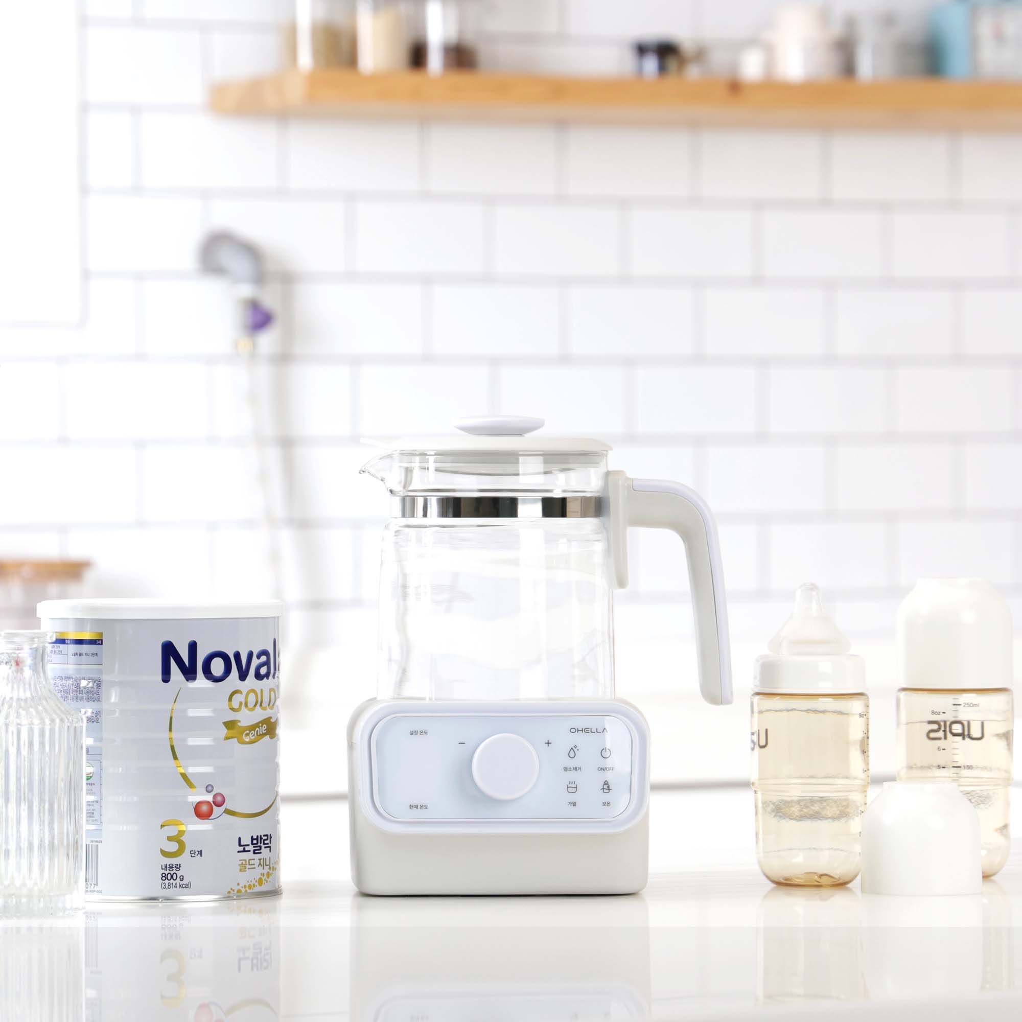 오엘라 온도조절 전기포트 커피 포트기 분유포트 대용량 유리 보온 주전자 티메이커