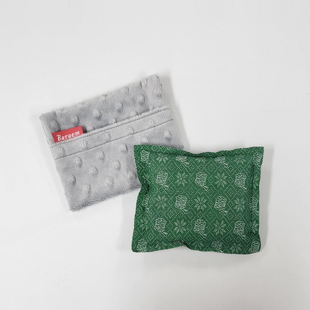 바램 핫팩 파우치 손난로 대형 150g 극세사 그레이