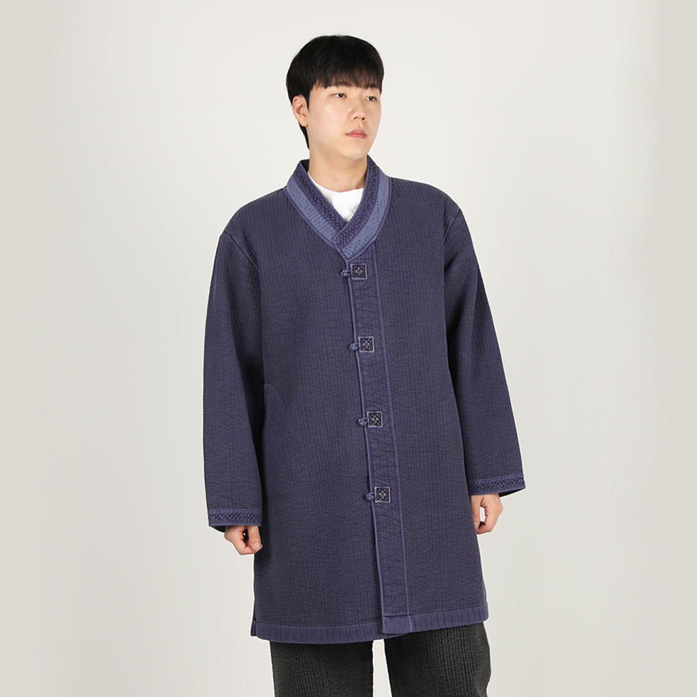 남자 겨울 생활한복 기모안감 해들 누비 동방 두루마기 개량 계량 한복 절복 법복. 상품 이미지