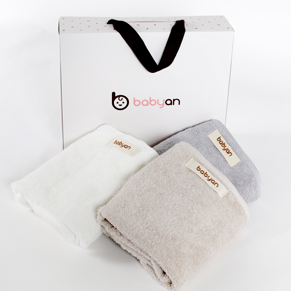 베이비앙 국내산 무형광 최고급 프리미엄 코마사 60수 순면 베이직 세면타올(페이스타월) (3종 세트)