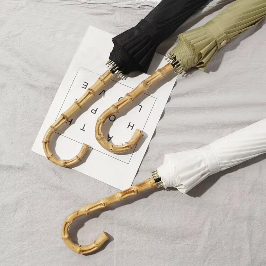 고급 대나무손잡이 무지 16살 일본 장 우산