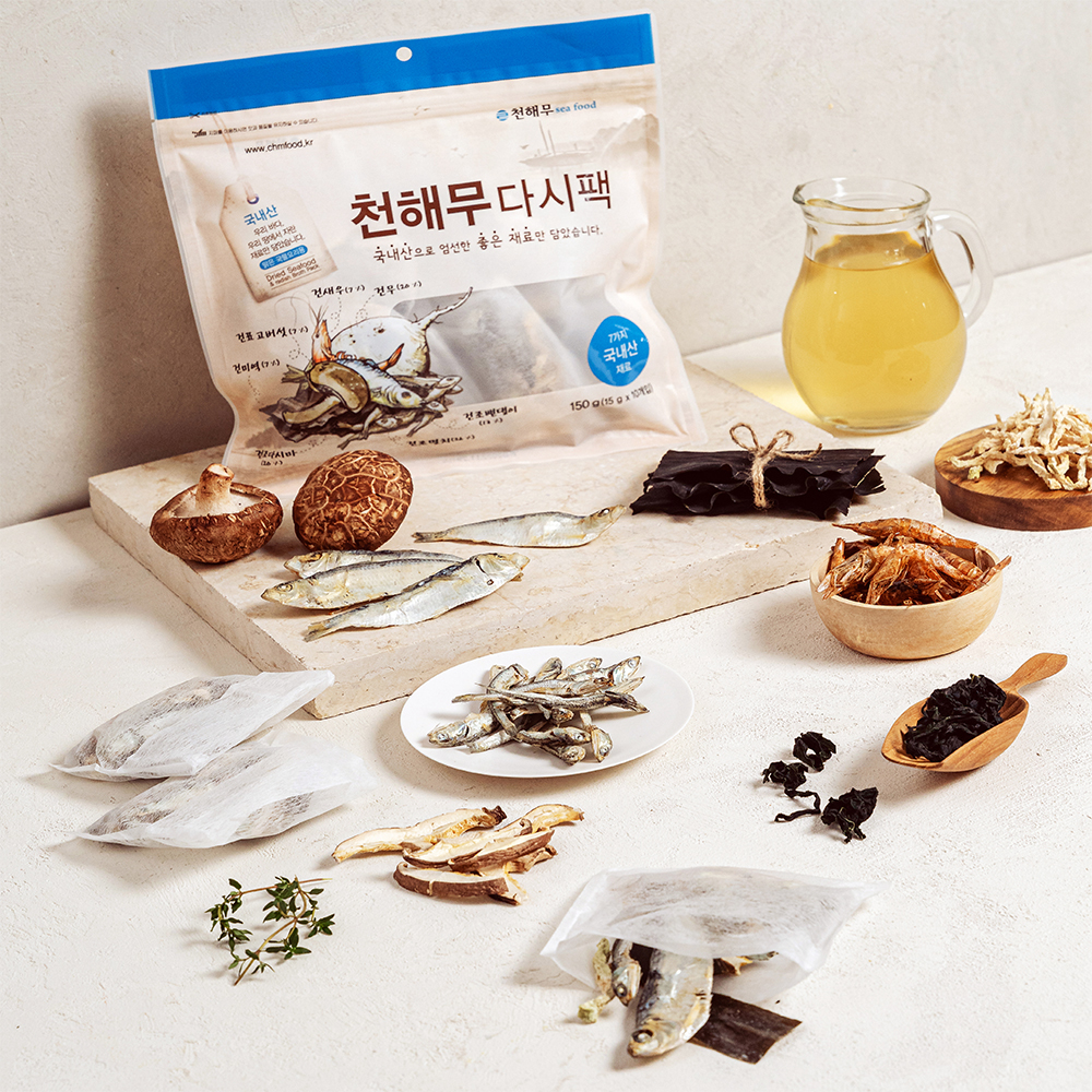 천해무 원물 다시팩 육수팩 천연조미료 해물 육수 국물 디포리 한알 코인 - 상세 이미지 2