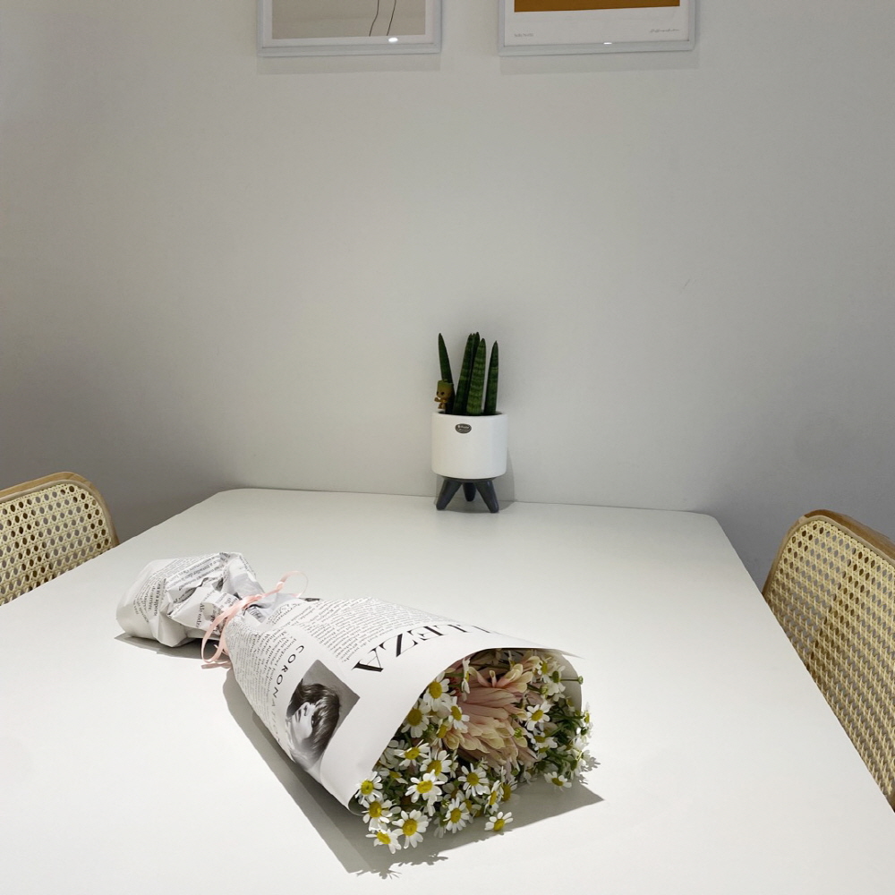 마트리카리아 꽃다발 꽃배달싼곳 꽃시장 생화택배