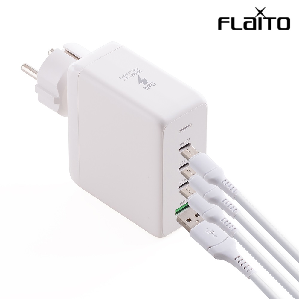 플라이토 GaN 150W PD 초고속 멀티 충전기 충전어댑터 4포트 - 메인 이미지