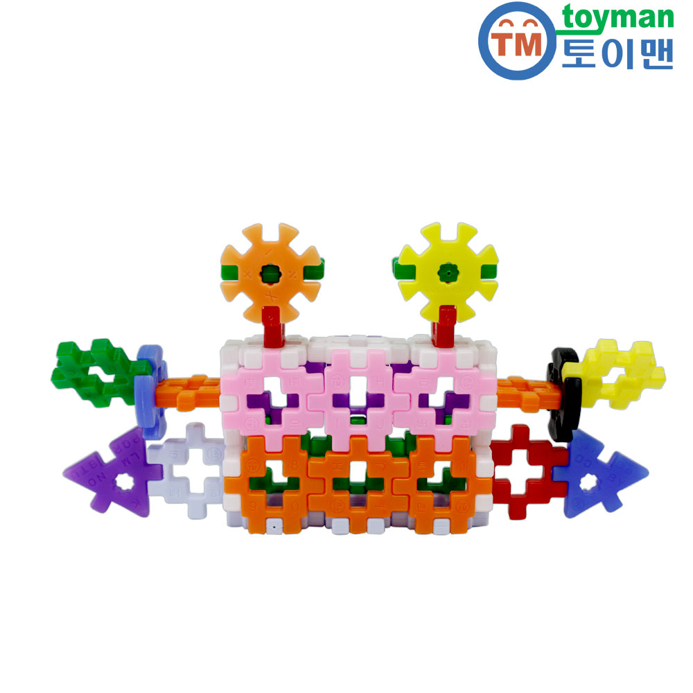 와플블럭 토이맨 뉴꼬마사각블럭5 고급형 바퀴포함 십자 블록놀이 유아 어린이 돌봄늘봄 교구 - 상세 이미지 5