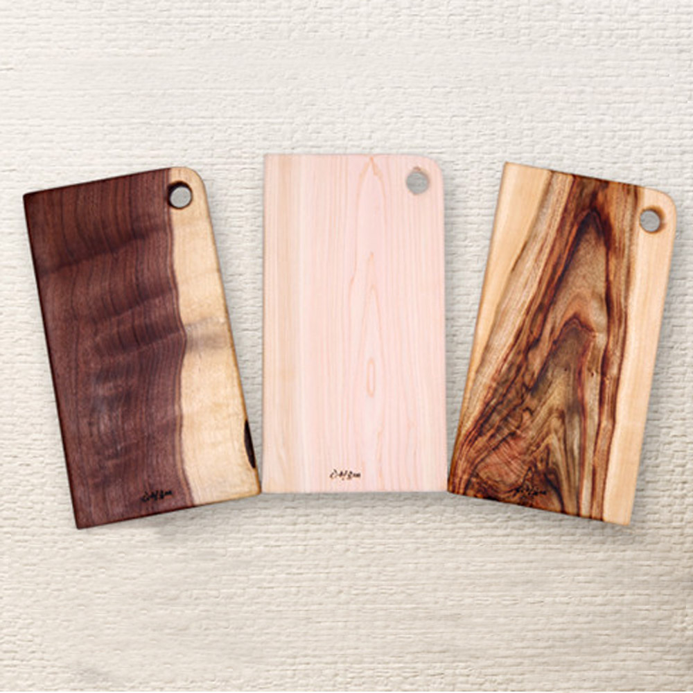 편백 캄포 월넛 나무 한쪽라운딩 원목 도마 명품 수제 각인 신현공예