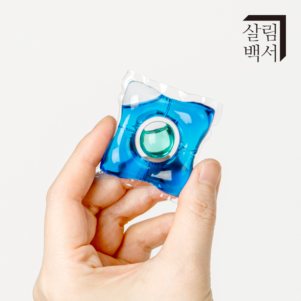 살림백서 딥클린 더블 고농축 캡슐세제 60개+60개 총120개입 세탁세제 드럼 일반 겸용