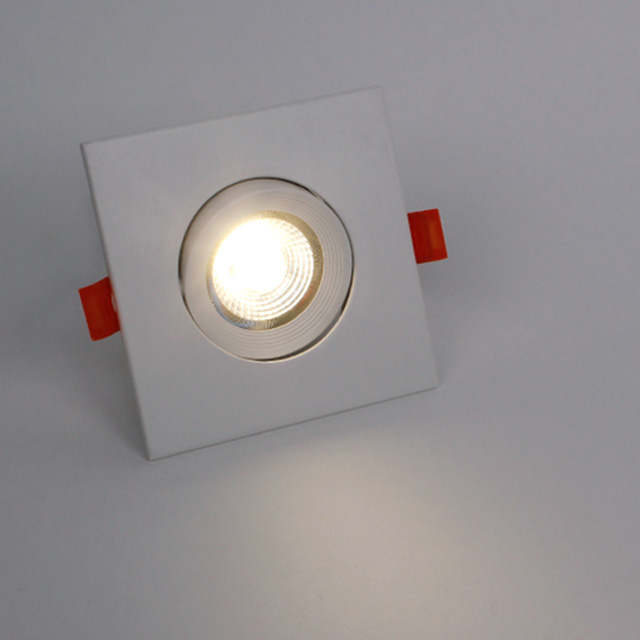 LED 다운라이트 7.5cm(3인치) 슬림 집중 COB 직회전 7W 사각 매입등 이미지 6