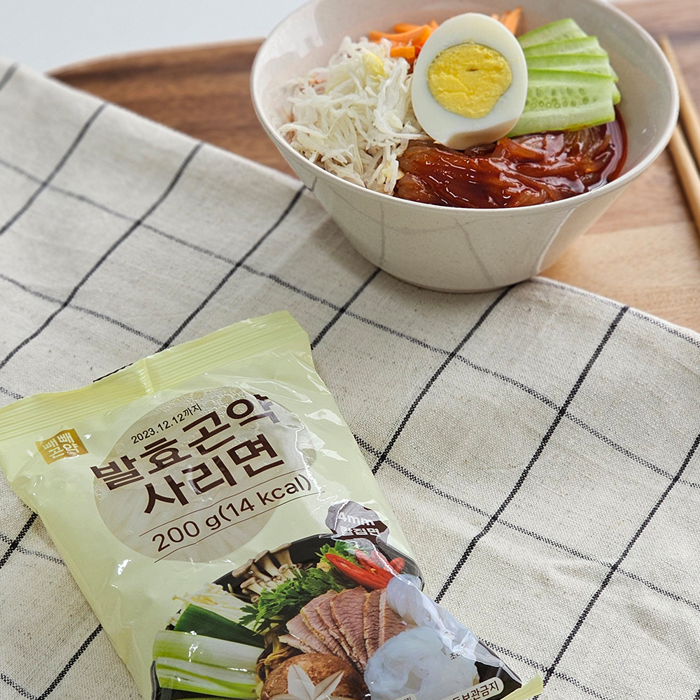 100g당 7kcal 빼빼곤약 발효곤약사리면200g x 10팩 - 상세 이미지 4