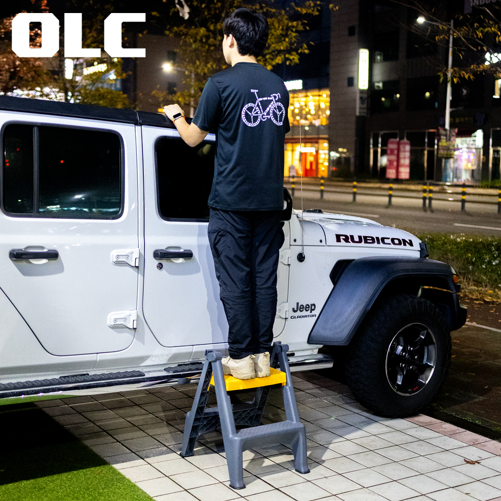 OLC 세차 사다리 휴대용 접이식 2단 A형 스툴 - 상품 이미지