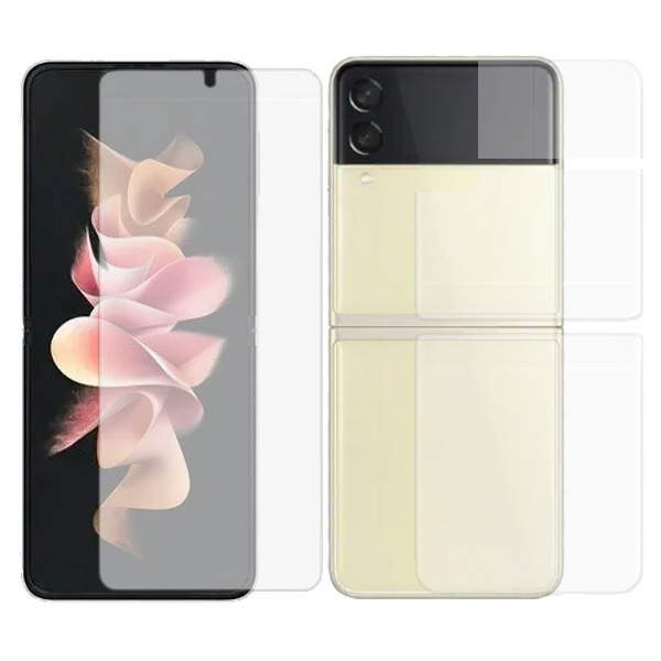 내부 외부 풀커버 액정 보호필름 갤럭시Z 플립3, 4매입 - 상품 이미지
