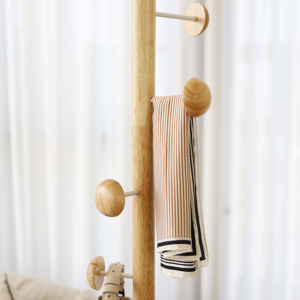 트리스토어 원목 라운드 스탠드 옷걸이