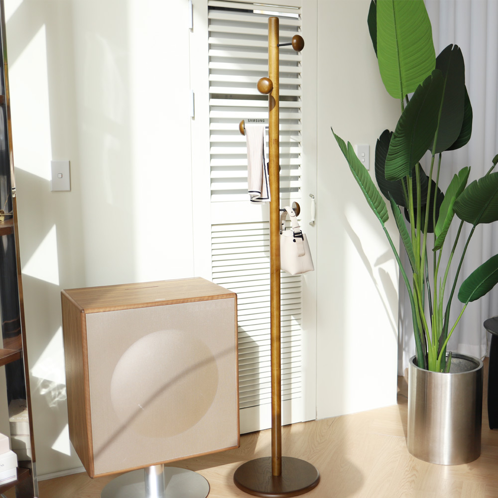 트리스토어 원목 라운드 스탠드 옷걸이