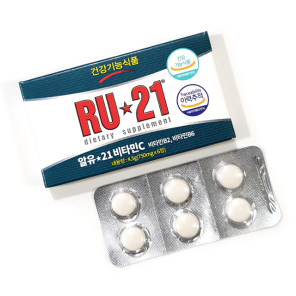 RU21 알유21 비타민C B2 B6 750mg x 6정 1갑 / 회식 전후 섭취