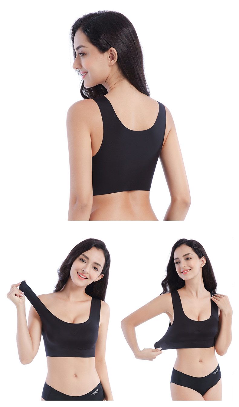 밀라노 여자속옷 빅사이즈 심리스 편한브라 무봉제 노와이어 브래지어 브라탑 - 상세 이미지 4