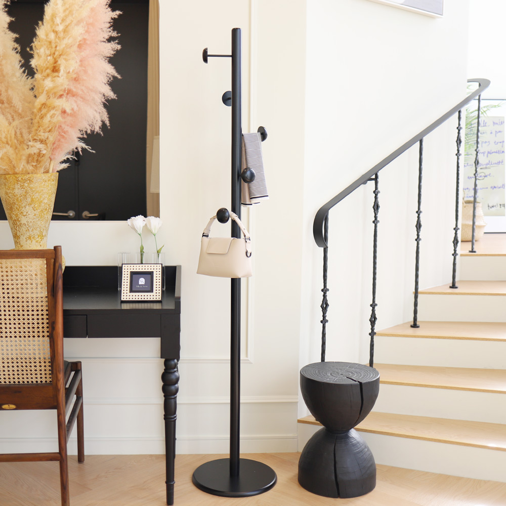 트리스토어 원목 라운드 스탠드 옷걸이