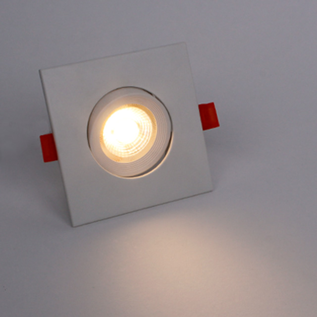 LED 다운라이트 7.5cm(3인치) 슬림 집중 COB 직회전 7W 사각 매입등 이미지 7