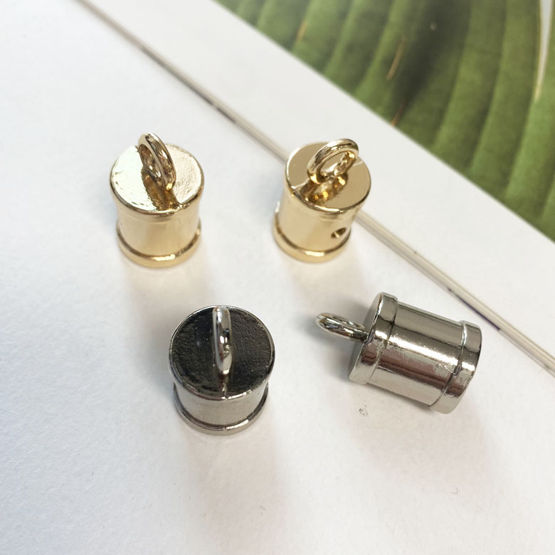 NEW) 10mm 원통형 금속 태슬캡 (나사 미포함) - 상품 이미지