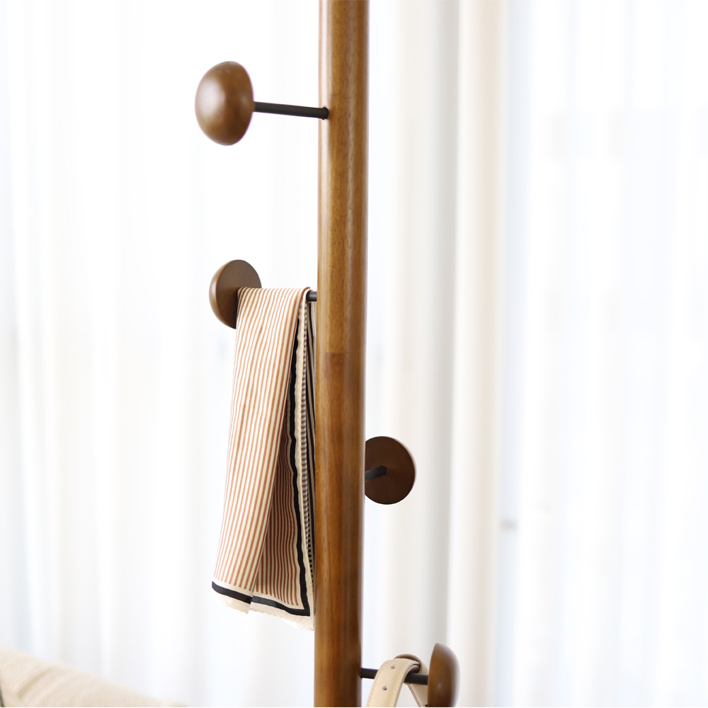 트리스토어 원목 라운드 스탠드 옷걸이