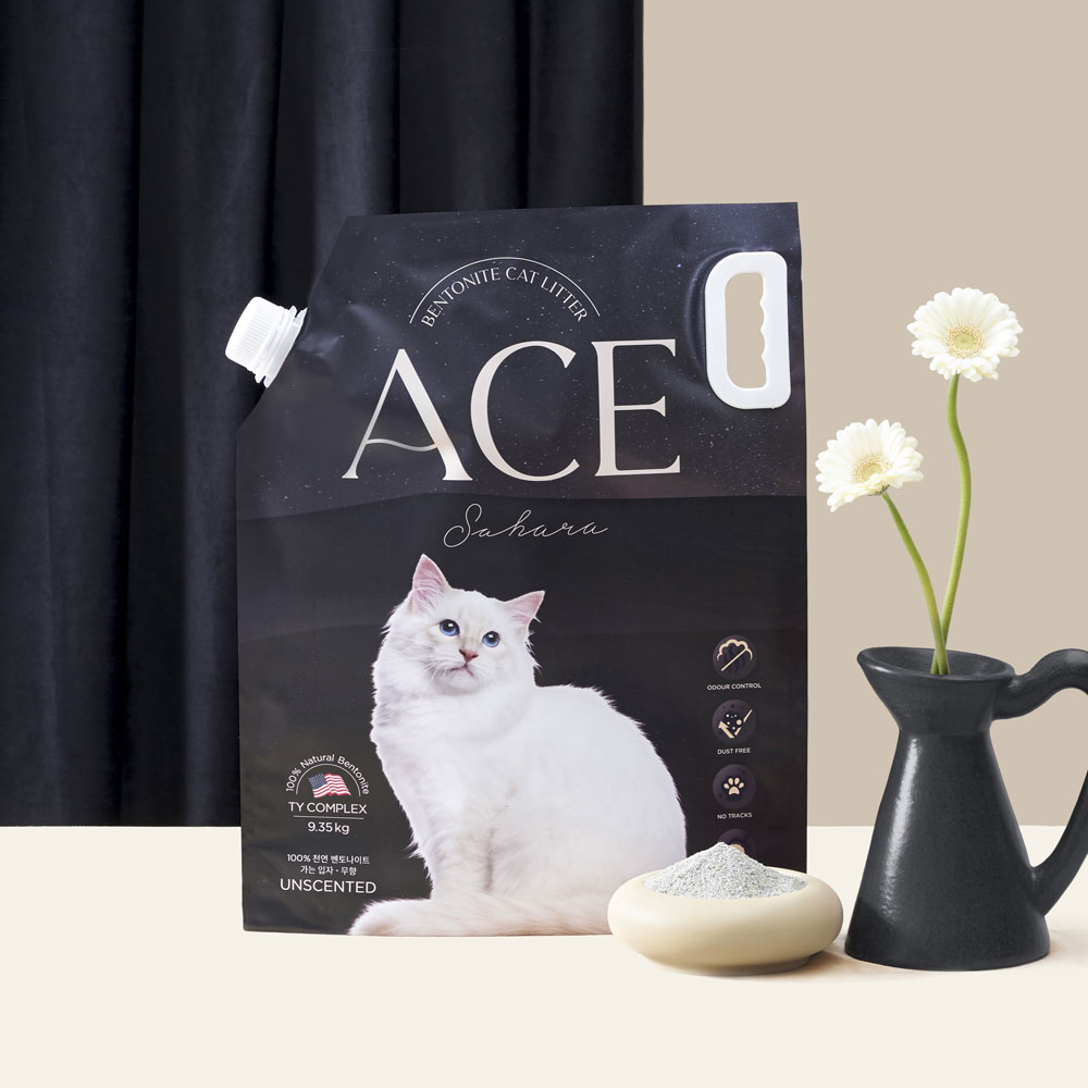 [에이스벤토나이트] 고양이 모래 사하라(무향/가는입자) 9.35kg 1+1 이미지 3