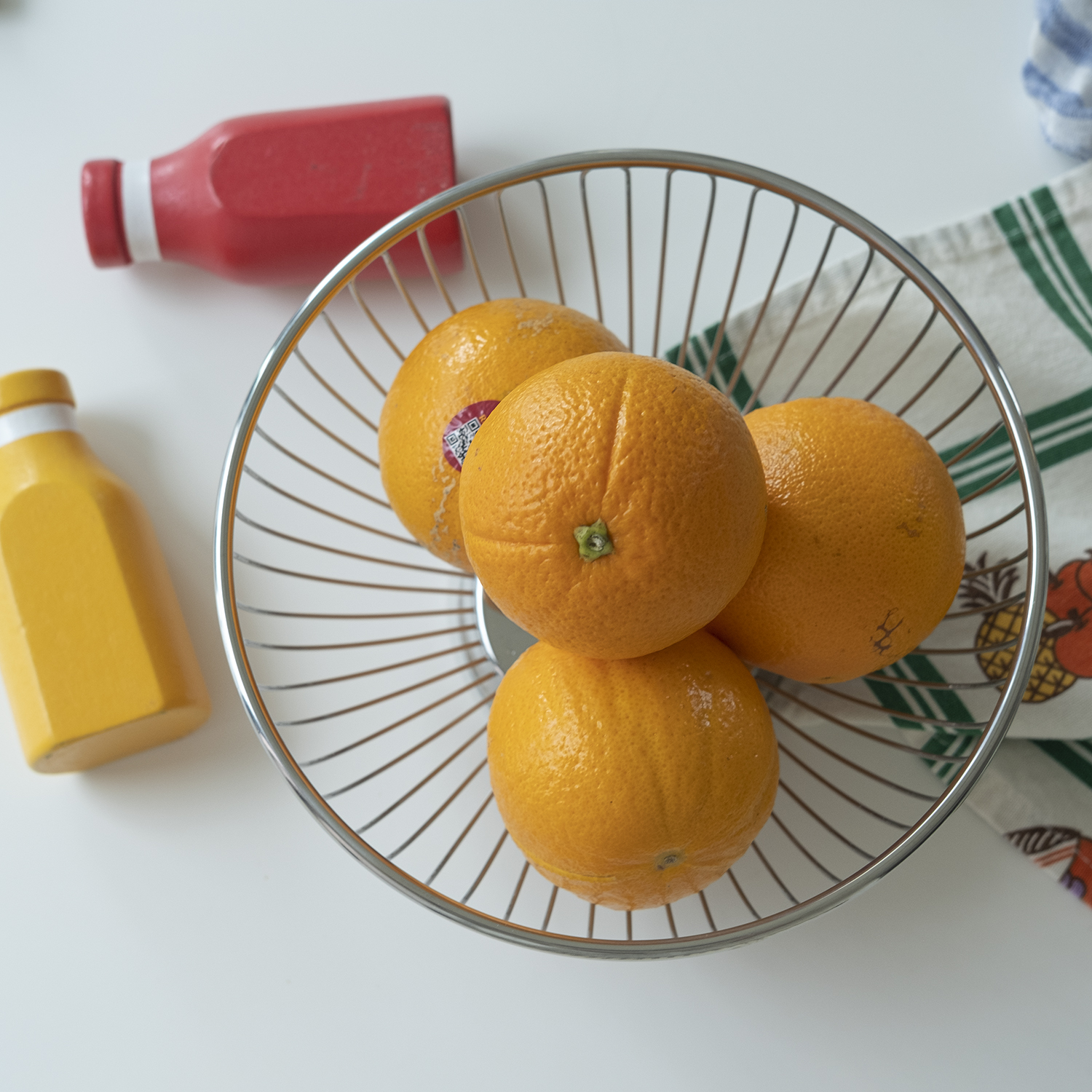 빌라트 스텐 와이어 꼬임 M 주방 팬트리 과일 야채 수납 철제 바구니 물 빠짐