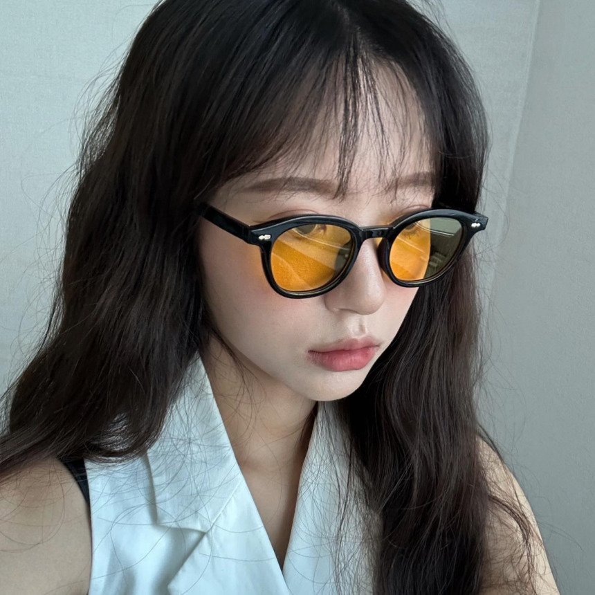 편광 틴트 선글라스 UV400 차단 남자 여자 공용 뿔테 패션 선글라스 - 상세 이미지 2