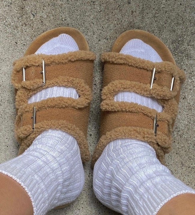 테디 겨울 양털 슬리퍼 소가죽 스웨이드 뽀글이 퍼 슬리퍼