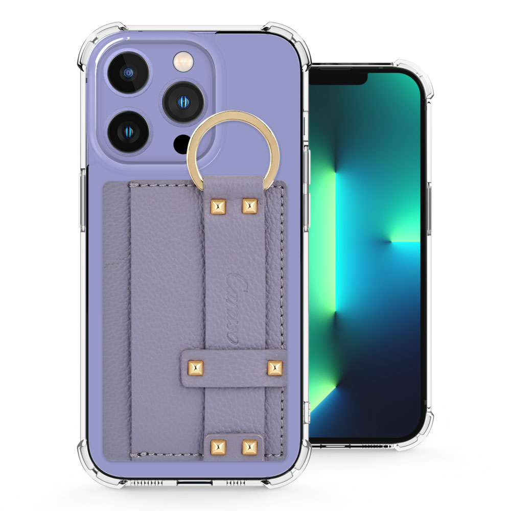 카루소 토고링 가죽 카드 수납 투명 범퍼 케이스 라벤더 - 상품 이미지