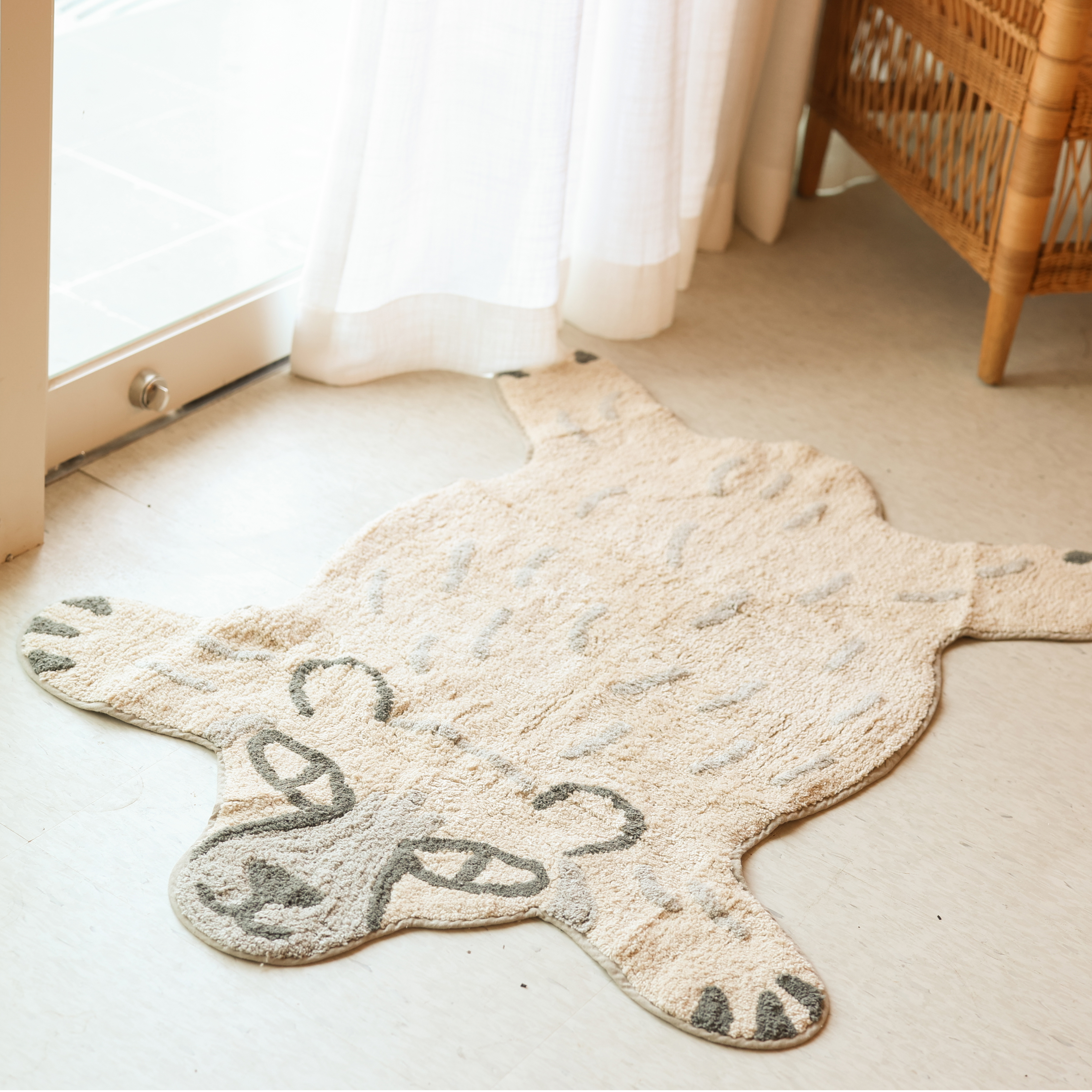 즐거운 동물원 순면 빅 발매트 북극 곰 러그