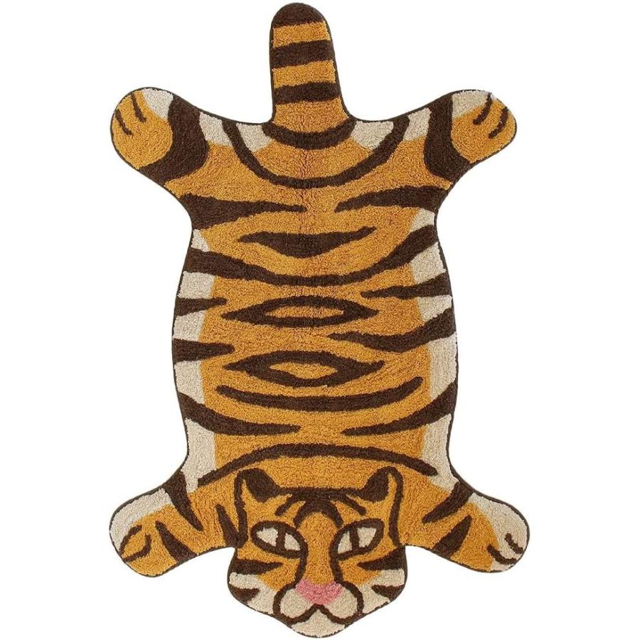 즐거운 동물원 순면 빅 발매트 호랑이 러그