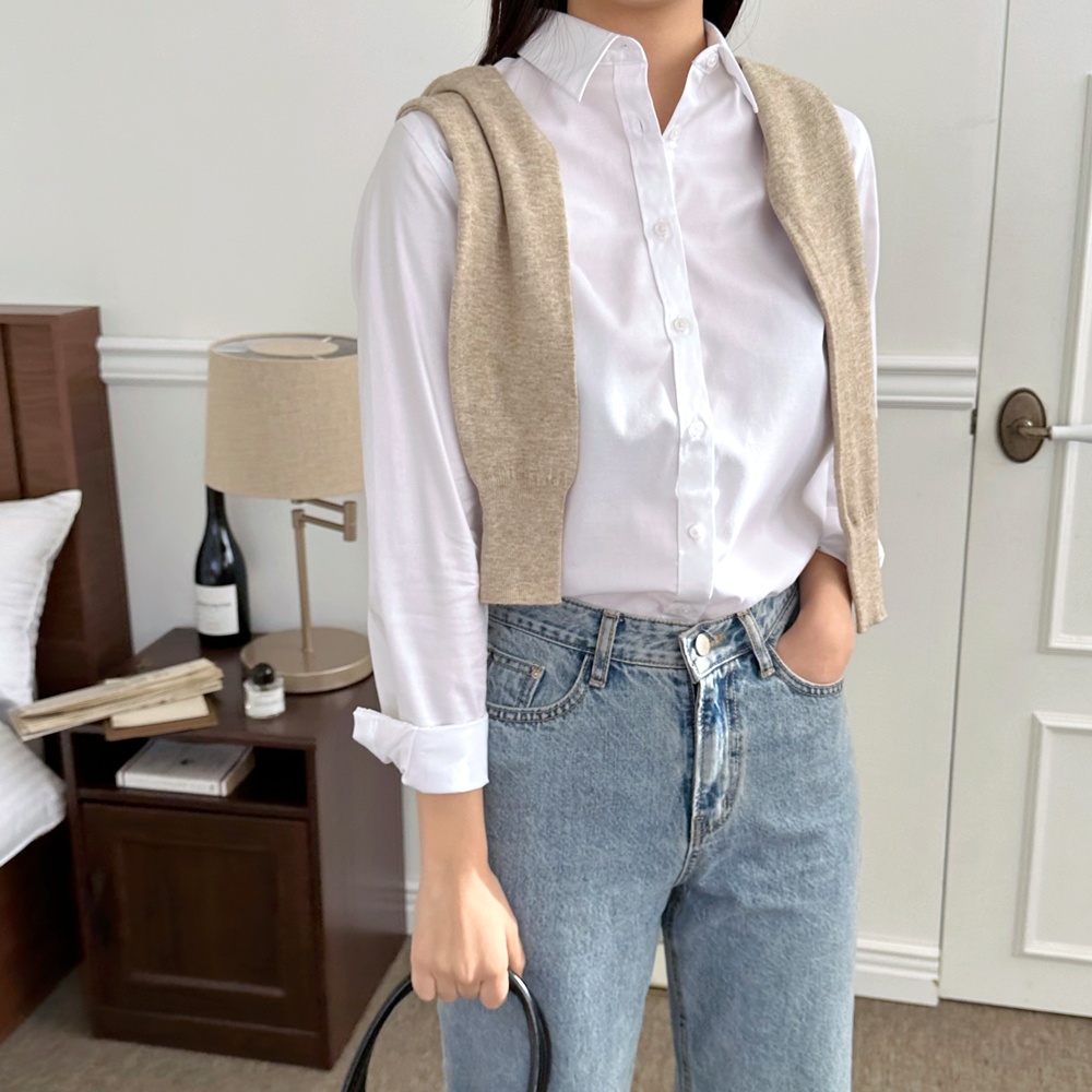 어반트 면 구김없는 여성셔츠 링클프리 여자셔츠 봄가을용