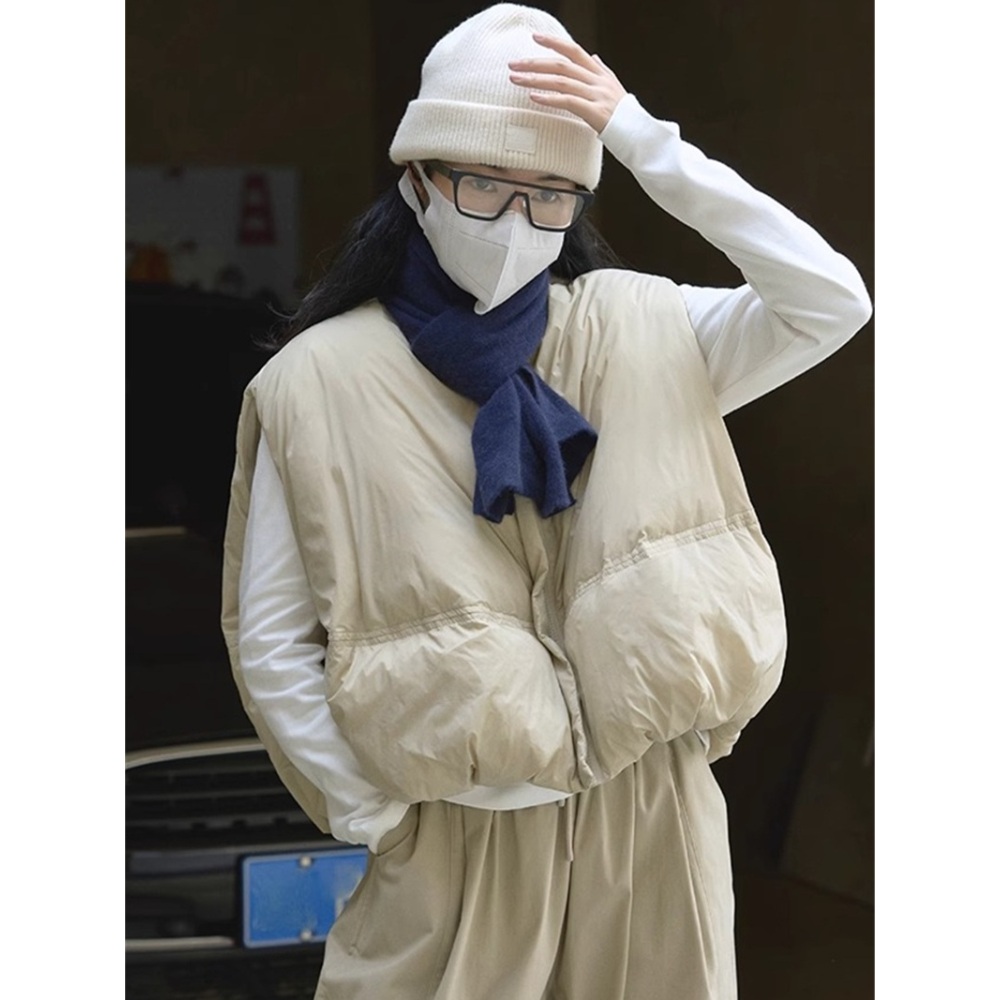 오리털 패딩조끼 베스트 루즈핏 이미지 3