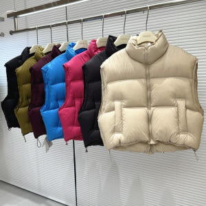크롭 패딩조끼 베스트 숏 7color 착용 후기 | 사이즈/핏 총정리 - 상품 이미지 2