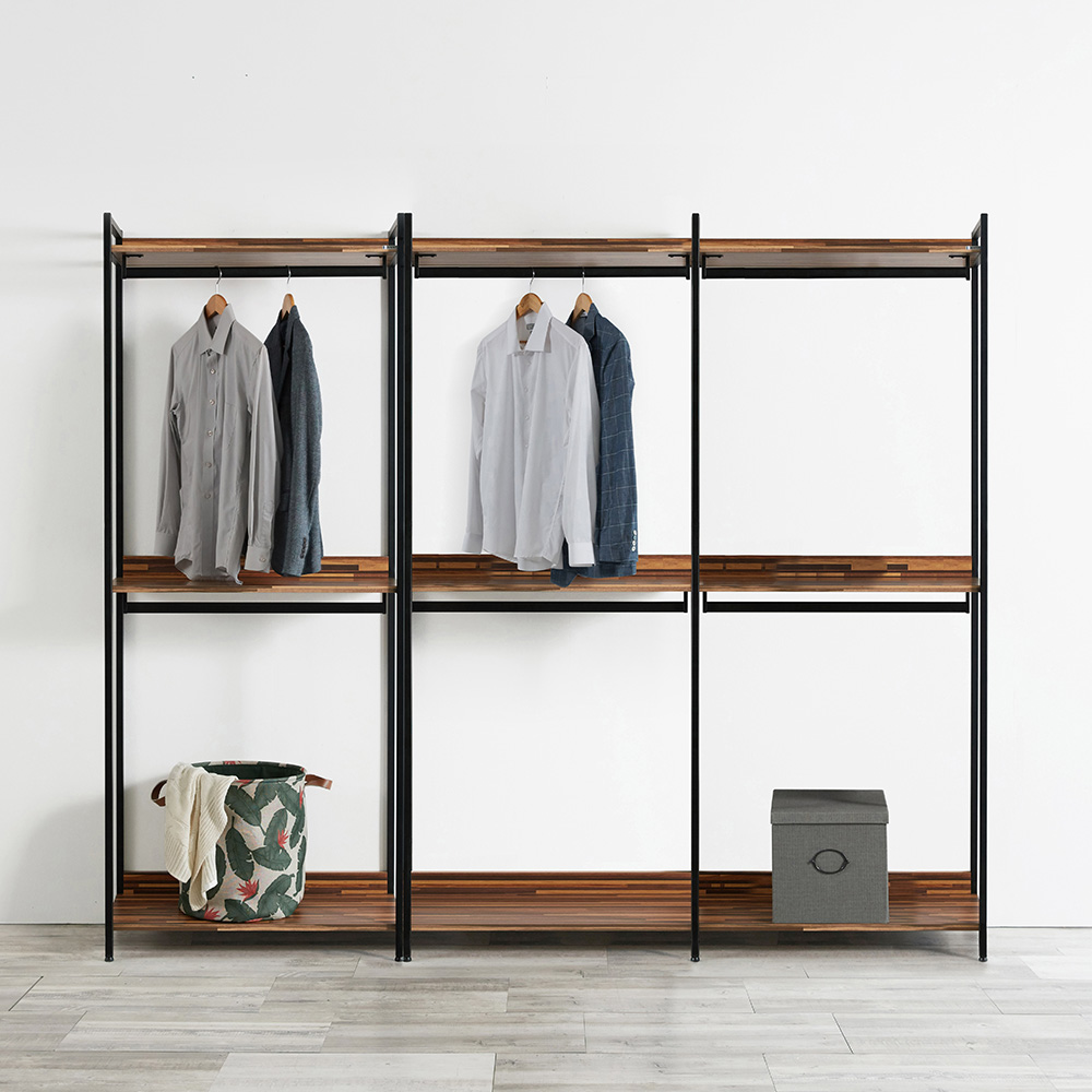 동서가구 디케로 시스템 2400 드레스룸 2단 행거 세트 DF924849