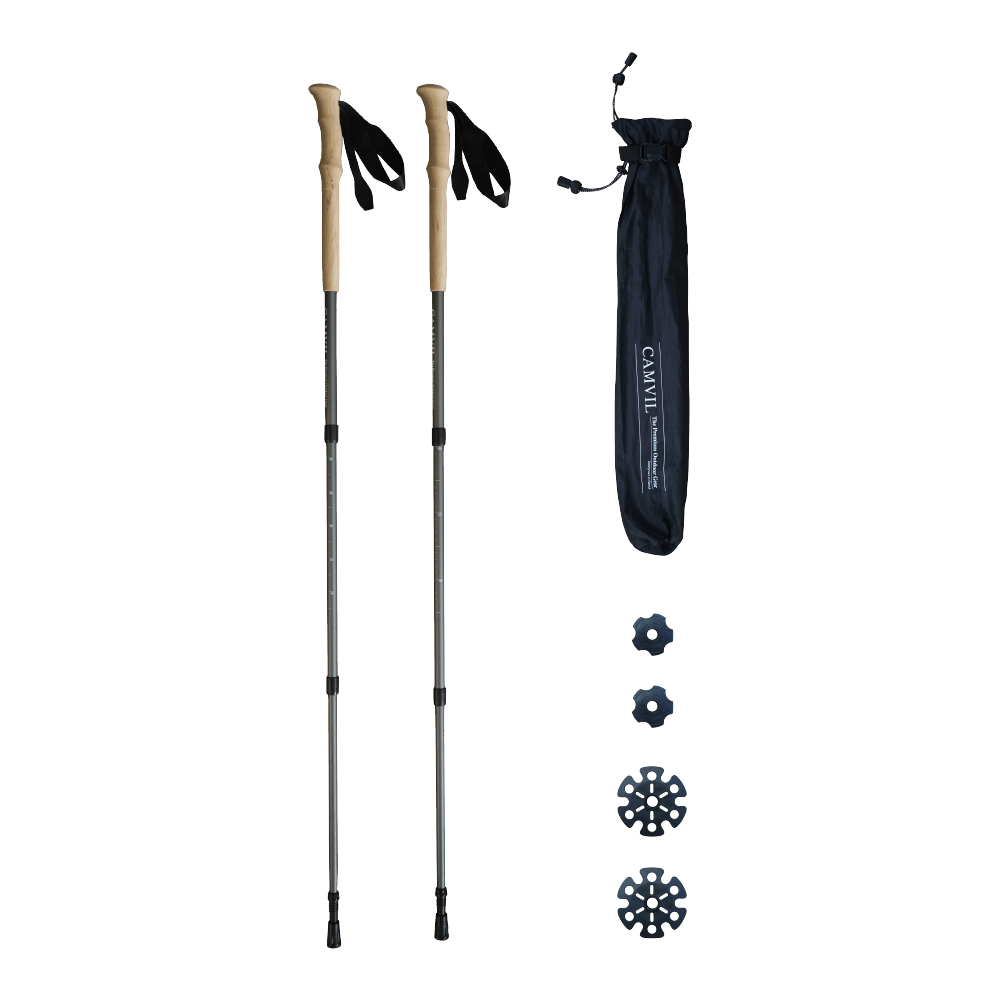 캠빌 3단 일체형 등산스틱 2개 세트