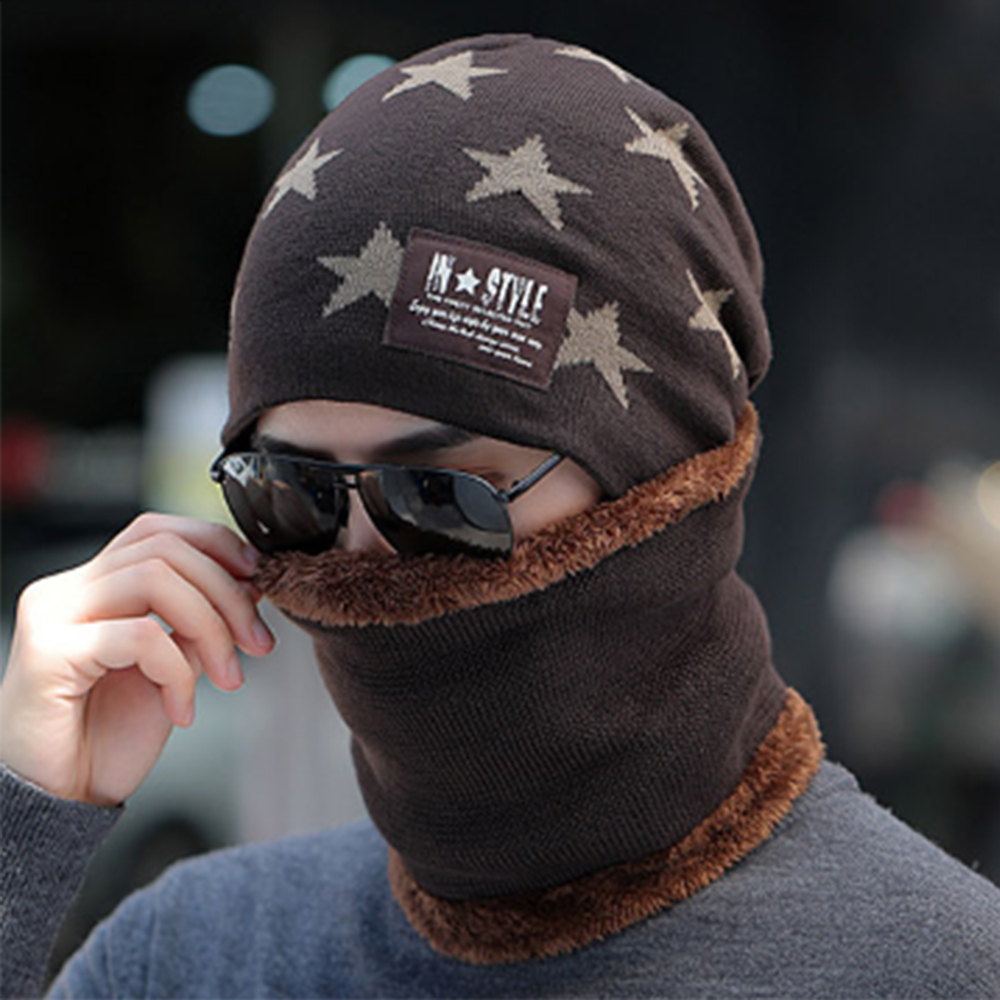 넥워머 비니 세트 모자 항암 남자 남성 안감 겨울 방한 따뜻한 보온 가을 봄 융털 기모 제품 이미지
