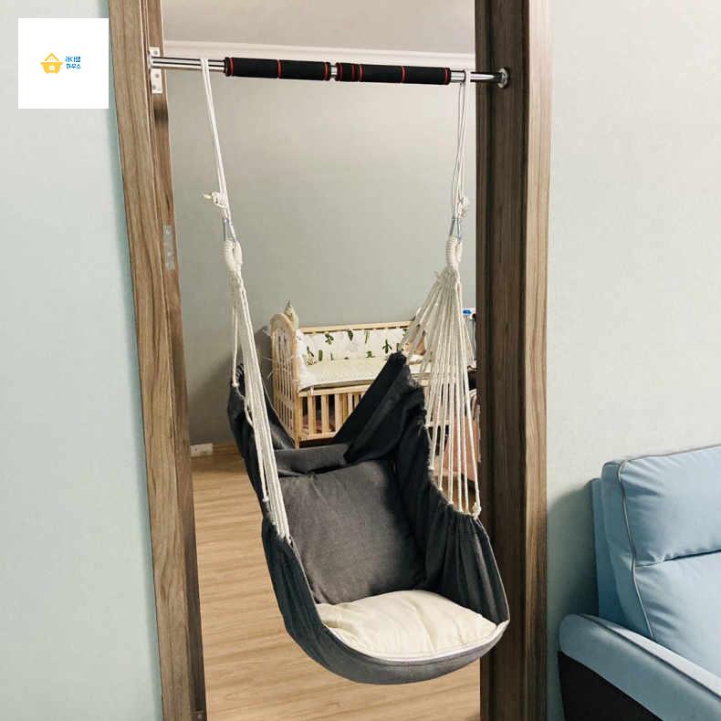 캠핑실내해먹 벤치 해먹 그네 고정식 의자 가정용 문틀 실내 흔들