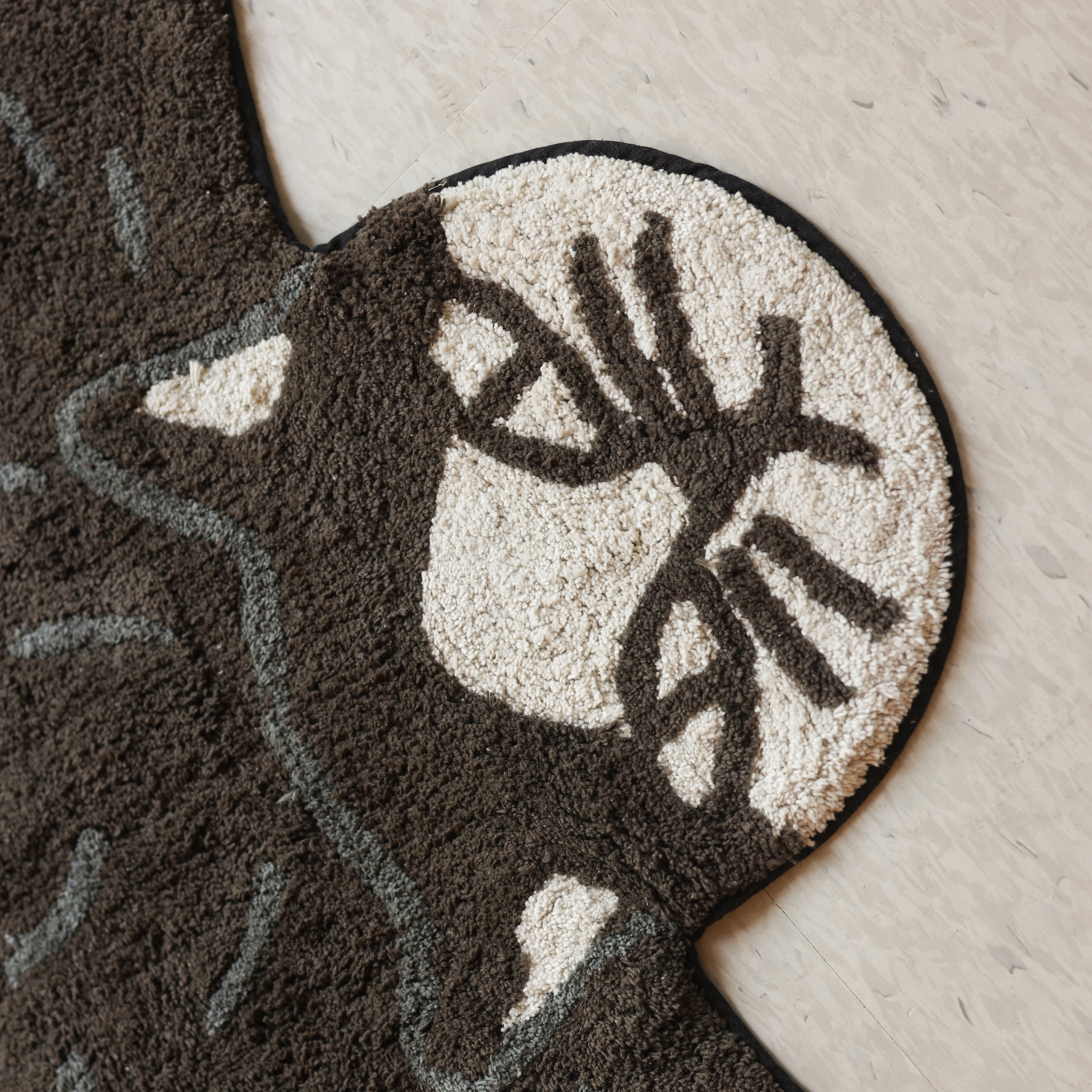 즐거운 동물원 순면 빅 발매트 고양이 러그