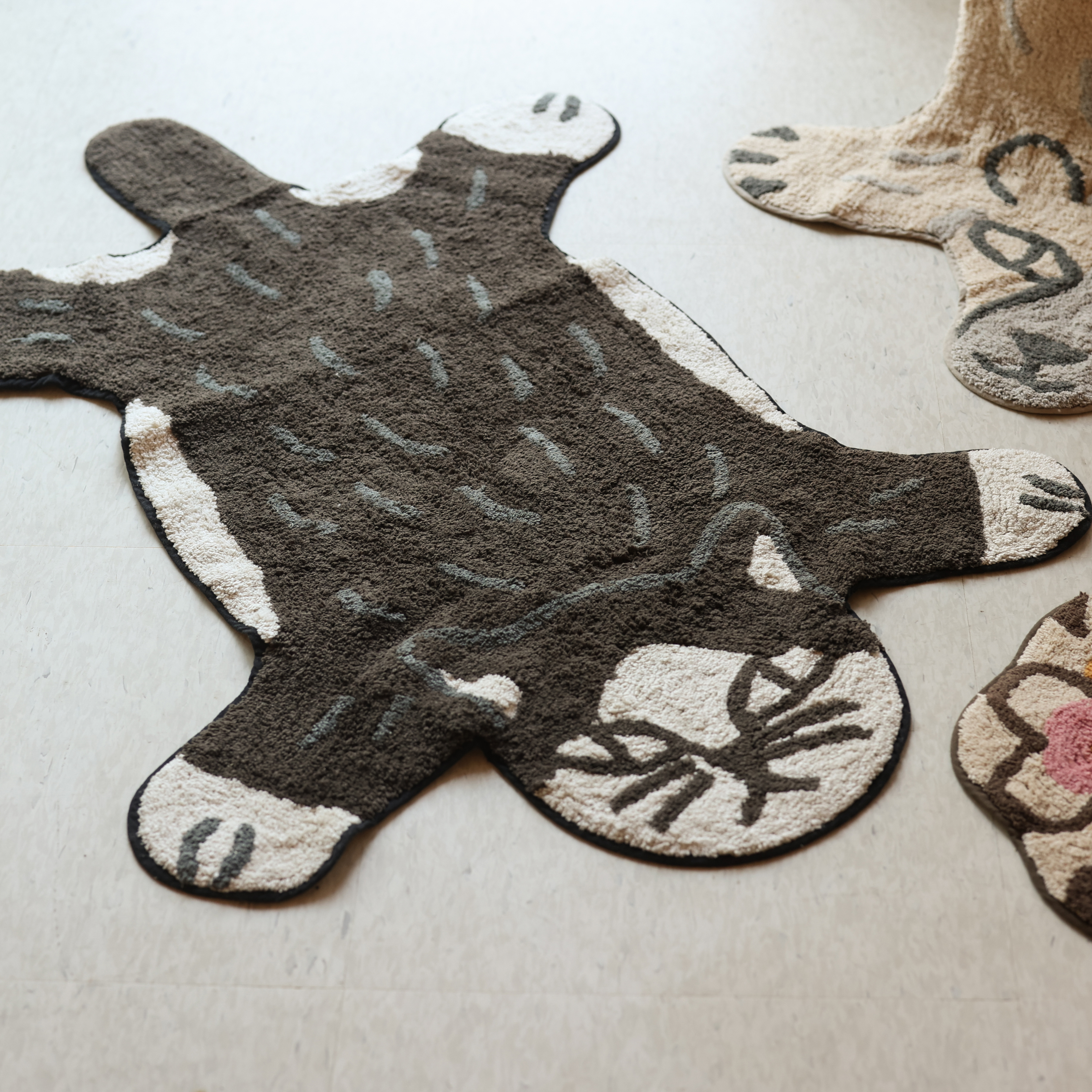 즐거운 동물원 순면 빅 발매트 고양이 러그