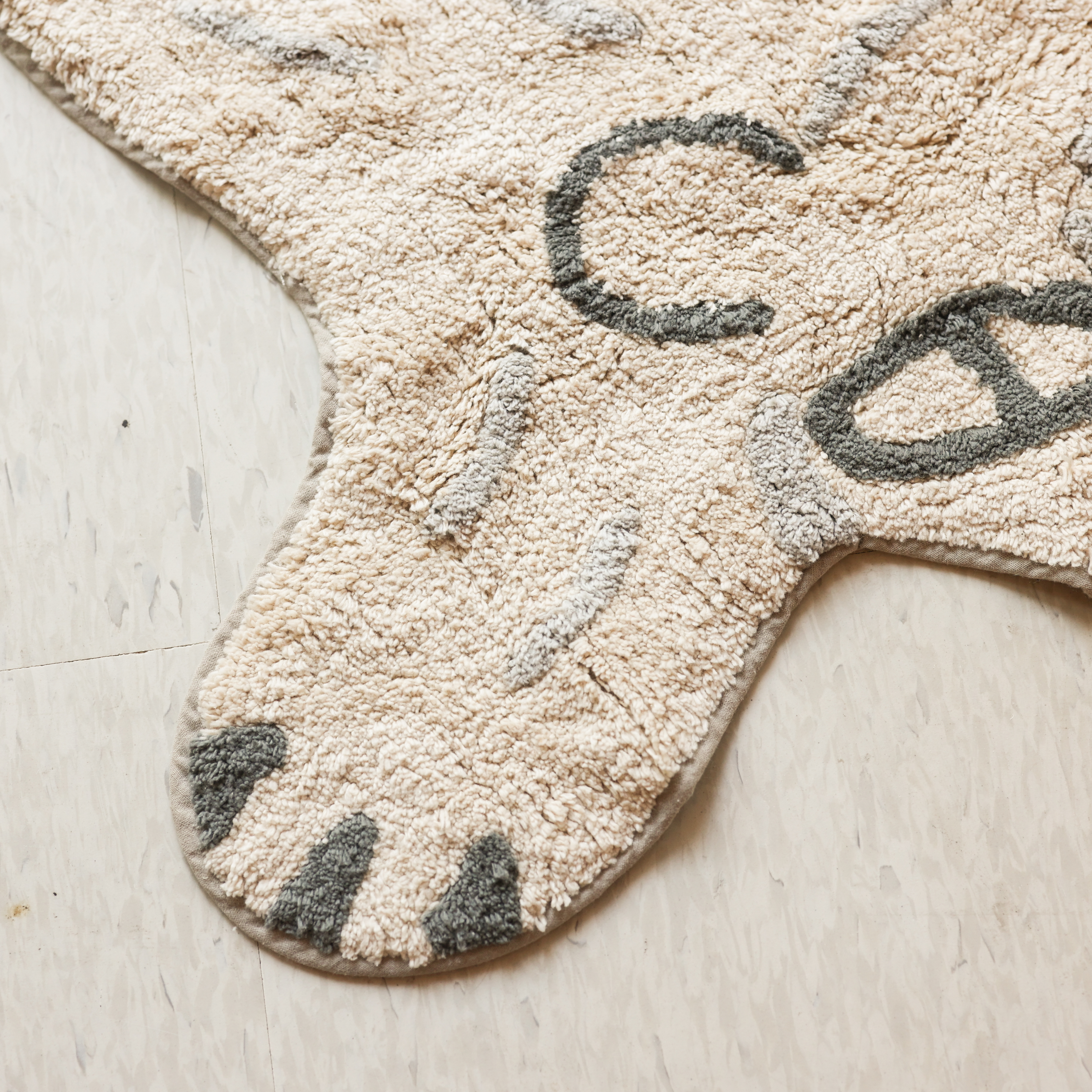 즐거운 동물원 순면 빅 발매트 북극 곰 러그