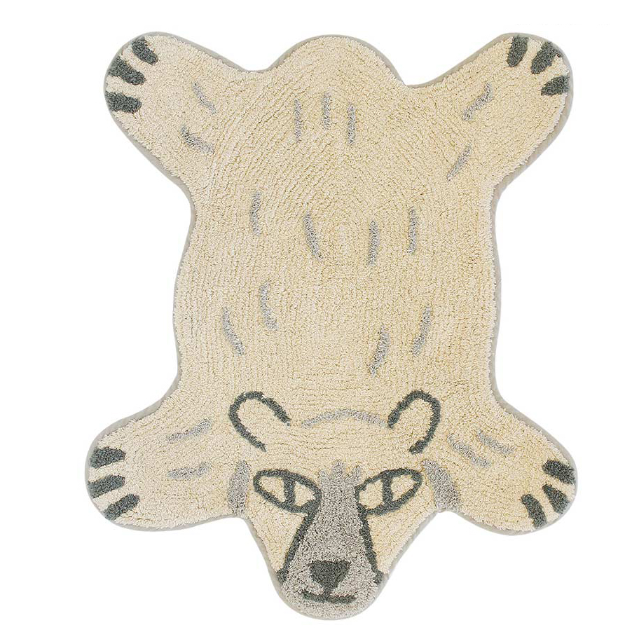 즐거운 동물원 순면 빅 발매트 북극 곰 러그