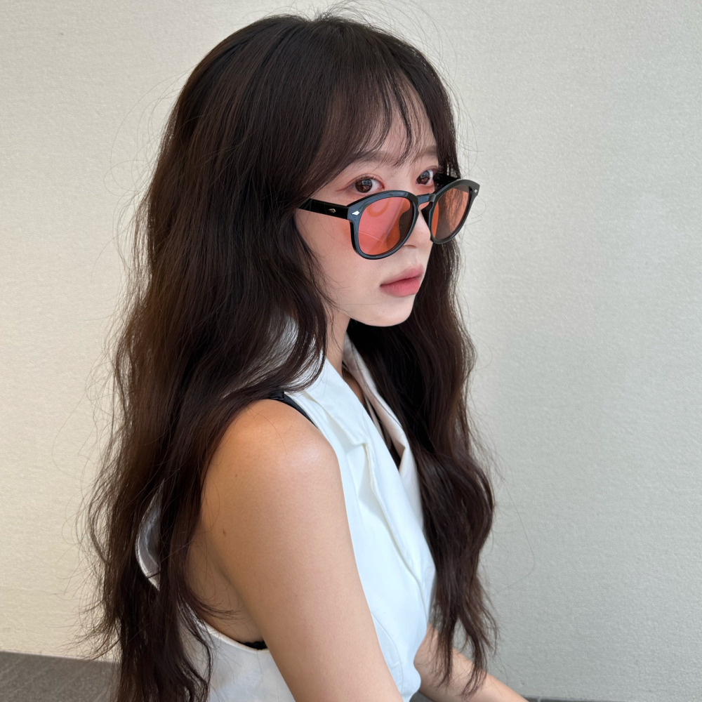레트로 감성 오버핏 선글라스 뿔테 틴트 UV400 남자 여자 선글라스 - 상품 이미지