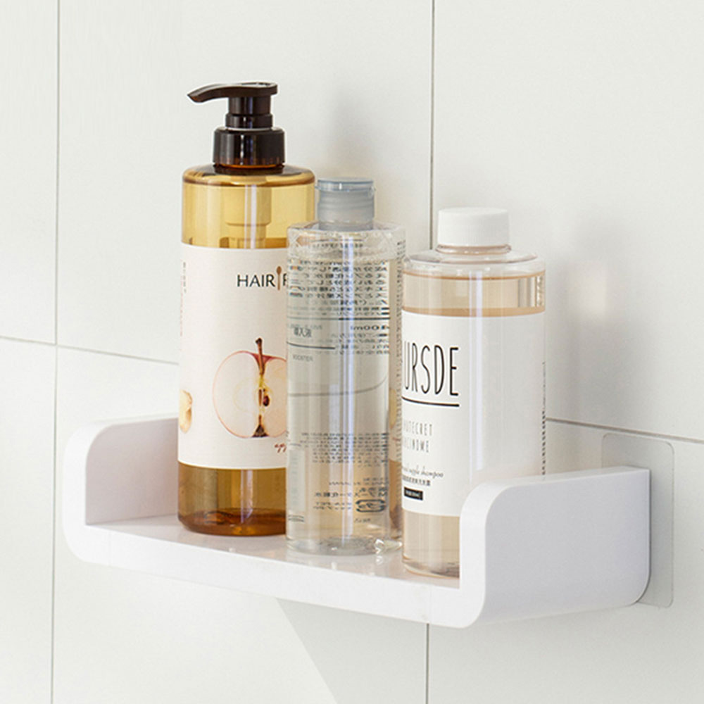 무타공 심플 욕실선반 소형 세면대 일자 화장실 정리대 선반