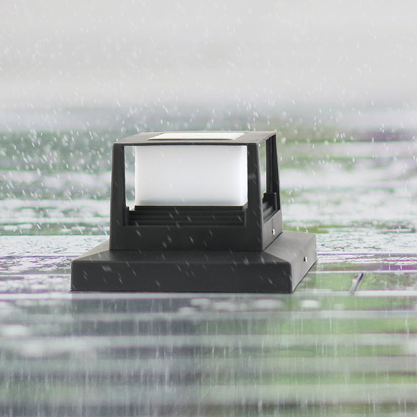 태양광 사각 문주등 휀스등 태양열 LED 카페 테라스 데크 난간 조명 방부목 기둥 스퀘어